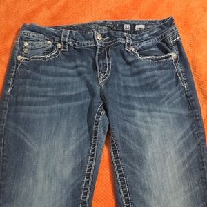 Miss Me Blue Boot Cut Jeans with Classic Wash